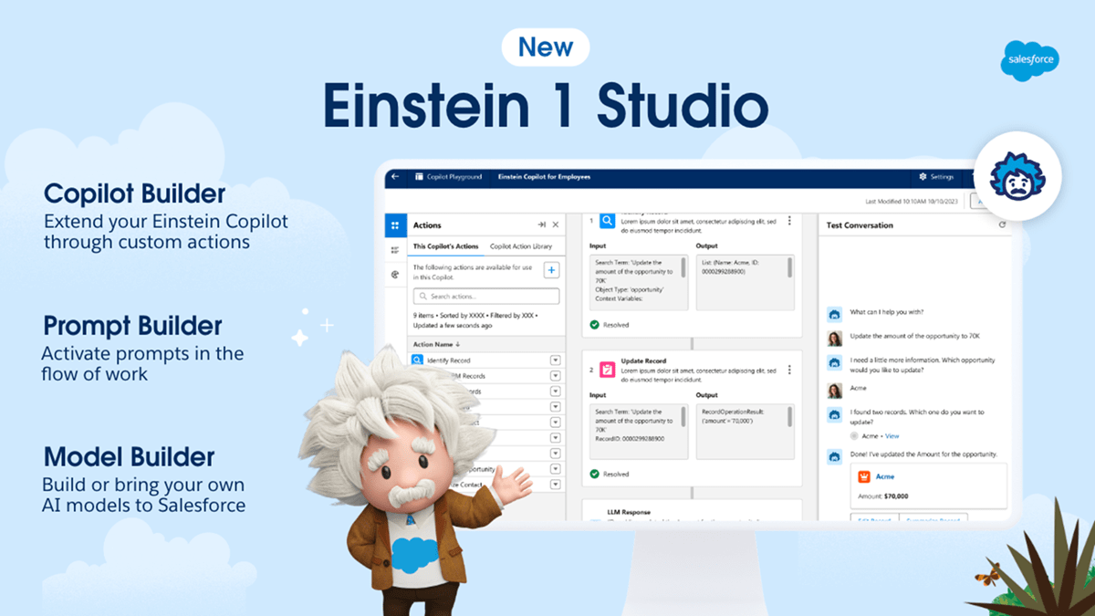 Einstein 1 Studio: Salesforce's Low-Code AI Tool For CRM Customization